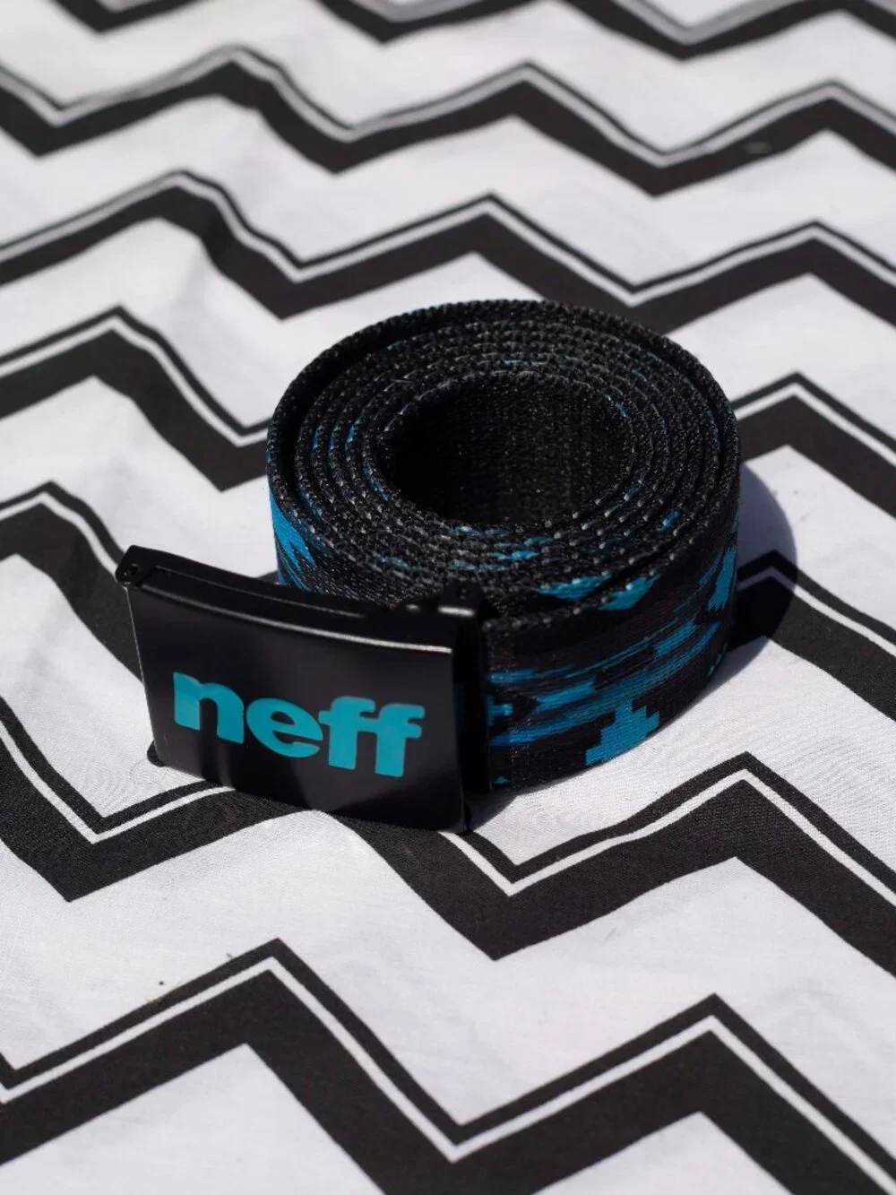 -54-NEFF Native Pattern Locking Fabric Belt | Skate Alt Casual Cultural Fashion